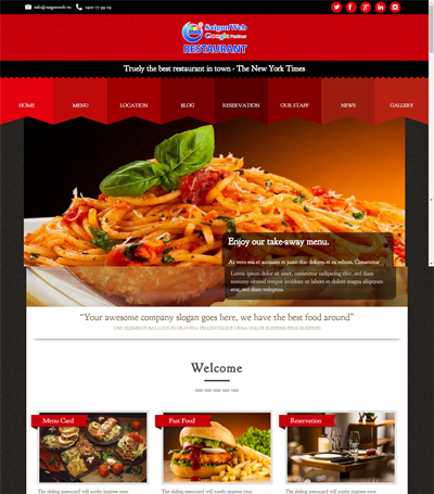 Mẫu website ẩm thực - mẫu 9